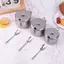 JCSYFAC Thực Tế Thép Không Gỉ Đường Bát Có Tay Cầm Nắp Thìa Chống Thấm Nước Gia Vị Lọ Nhà Bếp Nhà Hàng Gia Vị Hộp Đựng Mới