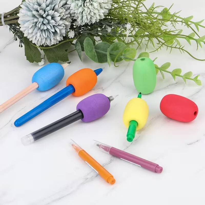 JCSYFAC 3 / 6 Chiếc Xốp Mềm Cầm Cho Bút Và Bút Chì, Thực Hành Viết Bút Chì Giữ Đệm Cầm Để Viết Tay Vẽ Tiện Dụng Mới