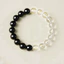 Vòng tay pha lê trắng Obsidian - Handmade Dân tộc Retro - Tùy chọn miếng đệm kích thước 6 / 8 / 10 / 12mm - Vòng tay đính cườm Unisex