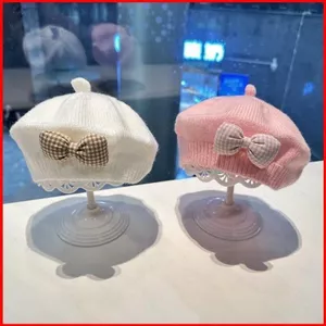 SQ Bow Tie Baby Beret Vải Mềm Thích Hợp Cho Bé Khoảng 10 Tháng Đến 4 Tuổi Mũ Đan