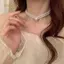 PNPIA- Thanh Lịch Ánh Sáng Sang Trọng Hai Lớp Ngọc Trai Đính Hạt Choker Nelace Thời Trang Cưới Cô Dâu Trang Sức Cổ Nelace Quà Tặng
