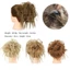 SHUPUN Tóc Tổng Hợp Scrunchie, Tóc Dài 6 Inch Trang Trí Tóc Lộn Xộn Bun Hair Piece, Lông Tơ Tự Nhiên Nhìn Chịu Nhiệt Sợi Nhiệt Độ Cao Lộn Xộn Phong Cách Xoăn Donut Tóc Bun