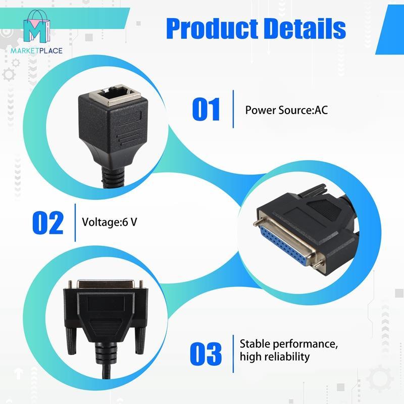Bộ chuyển đổi dây tín hiệu ILDA sang RJ45- Bộ kết nối nam / nữ DB25 Mạng tương thích cáp LDA sang Ethernet
