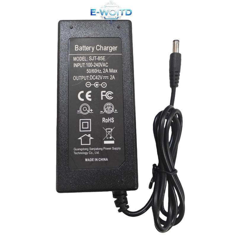 E-WOITD 1 Bộ AC 100-240V DC 42V 2A Sạc US / EU Cắm Pin Adapter Trên Lĩnh Vực Phụ Kiện 42V 2A Bộ Chuyển Đổi Nguồn Điện Mới E-WOITD