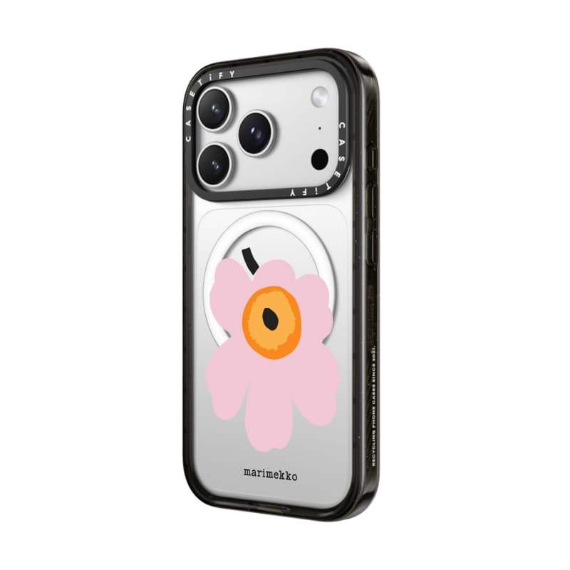 CASECASE X Marimekko Unikko Ốp lưng màu đen / xanh da trời / hồng Bộ sưu tập kẹo Fizz Màu sắc rõ ràng cứng từ tính Vỏ tác động cho Apple IPhone 13 14 15 16 17Pro Max Plus Có hộp