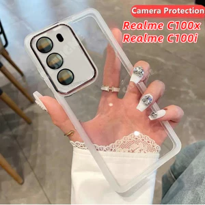 Realme C100x C100i 2026 Vỏ Trong Suốt Cho Realme c100x realmeC100x C100 x i C100i realmeC100i 5G 4G Vỏ Điện Thoại Mạ Trong Suốt Mềm Trong Suốt Bảo Vệ Camera