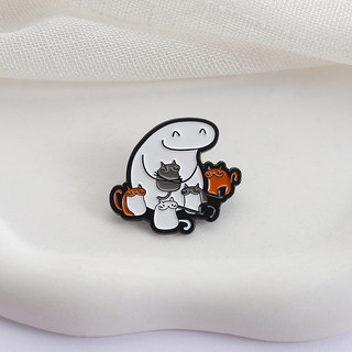 Trâm Huy Hiệu Stickman Hoạt Hình Dễ Thương Made from Kim Loại - Phụ Kiện Cá Tính cho Balô và Quà Tặng Bạn Bè