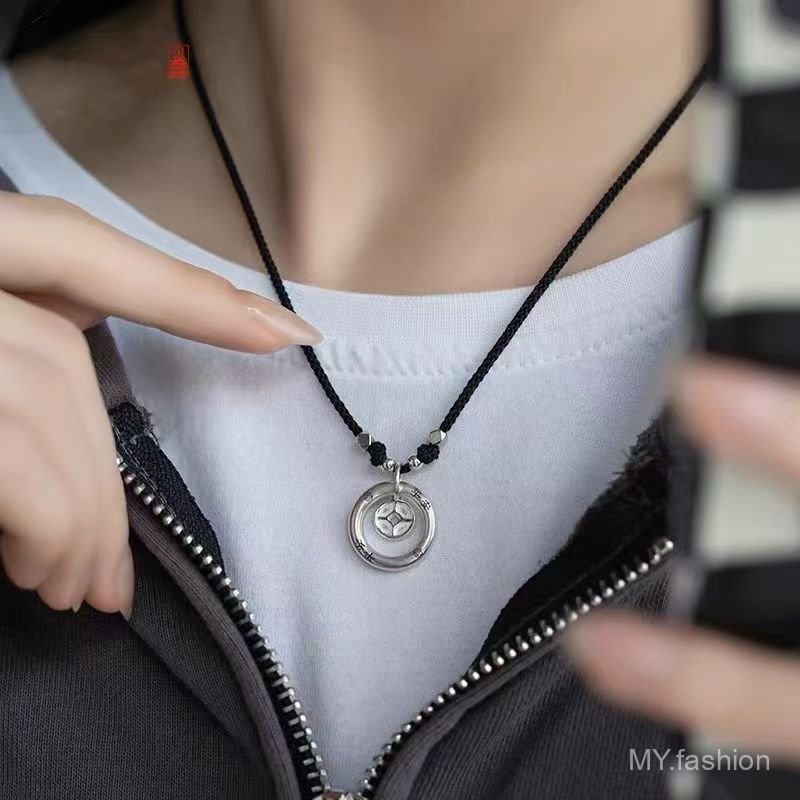 Khóa an toàn dạng vòng cổ tay dệt kim màu đen đơn giản, phù hợp làm quà tặng cho nam và nữ