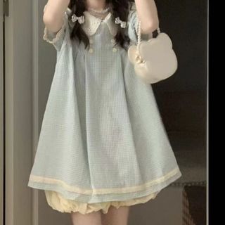 [Pre-Order]- Set Váy Babydoll Mùa Hè Cổ Búp Bê Dễ Thương Phong Cách Nhật Bản