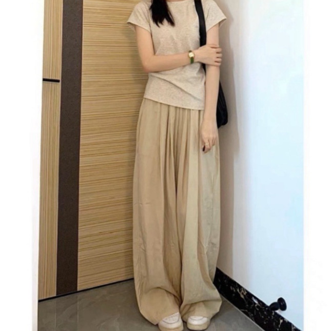 QUẦN ỐNG RỘNG QUẦN SUÔNG LƯNG THUN CHẤT ĐŨI GIÓ SIÊU ĐẸP CÓ BIGSIZE 70KG MA095