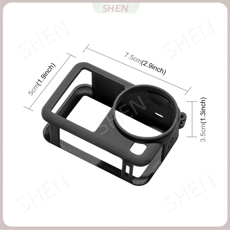 PULUZ Fat Niu Thích hợp cho DJI DJI Osmo Action 6 Camera hành động Vỏ bảo vệ silicon có dây buộc cầm tay
