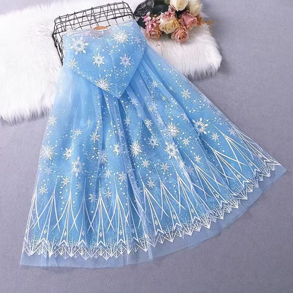 NKSFX Trang Phục Trẻ Em Áo Choàng, Lưới Dễ Thương Bé Gái Công Chúa Cape, Ngọt Ngào Cosplay Kim Sa Lấp Lánh Đầm Thanh Lịch Mũi Hiệu Suất Phụ Kiện