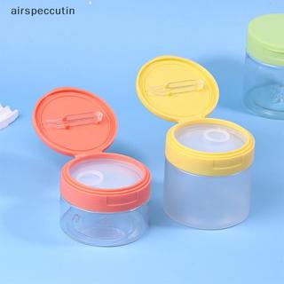 Airspecutin 200-350ml Tẩy Trang Miếng Lót Bình Có Nhíp Tròn Trong Suốt Hộp Đựng Bình Rỗng Miệng Rộng Nắp Chai Bảo Quản Kem Dưỡng EN