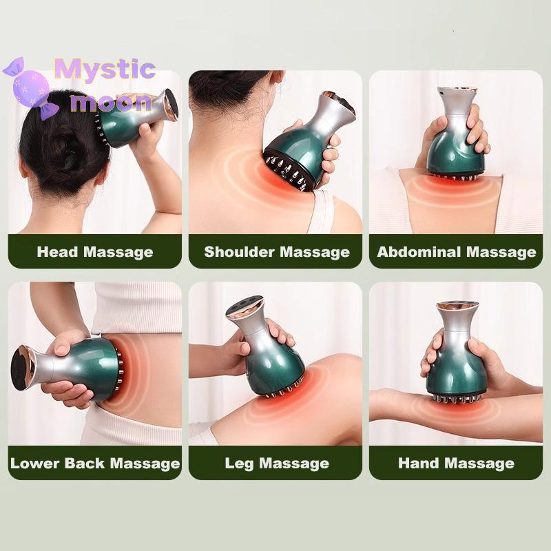 [Mystic] Máy mát xa Guasha có thể sạc lại - Sưởi ấm giải độc bạch huyết & đốt mỡ [Mới]