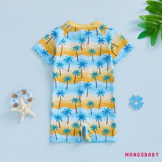 MG-Toddler Bé Trai Rash Guard Đồ Bơi In Chủ Đề Đại Dương Zip Up Áo Bơi Tay Ngắn