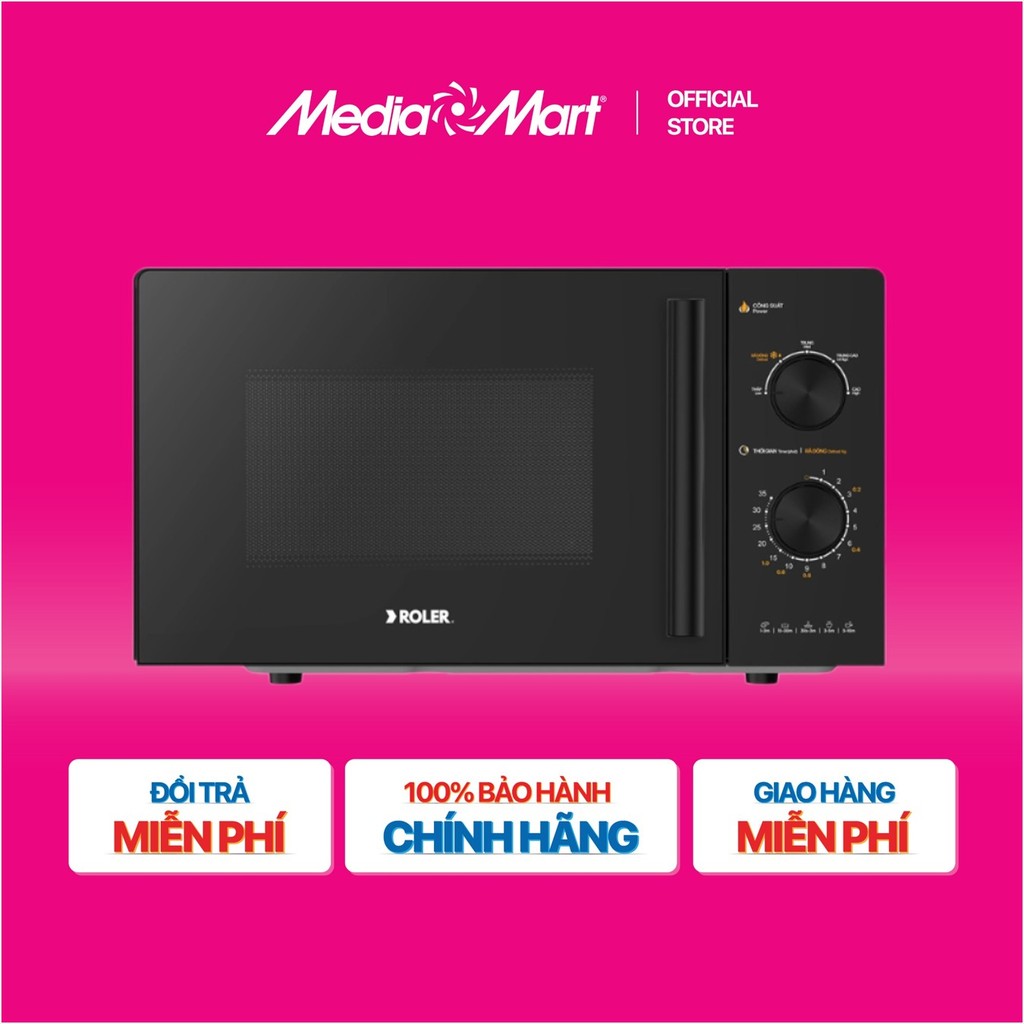 [MEDIAMART] - Lò vi sóng Roler RM-3133B (20 Lít, 700W) - FREESHIP,Bảohànhchínhhãng