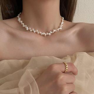 Vòng cổ ngọc trai Baroque thiết kế choker màu trắng, phù hợp làm trang sức đám cưới