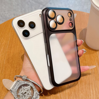 Ốp Điện Thoại Trong Suốt Mờ Mới Cho iPhone 17 Pro 14 16 15 13 11 12 Pro Max Khung Mạ Không Khí Bảo Vệ Camera Vỏ Chống Sốc