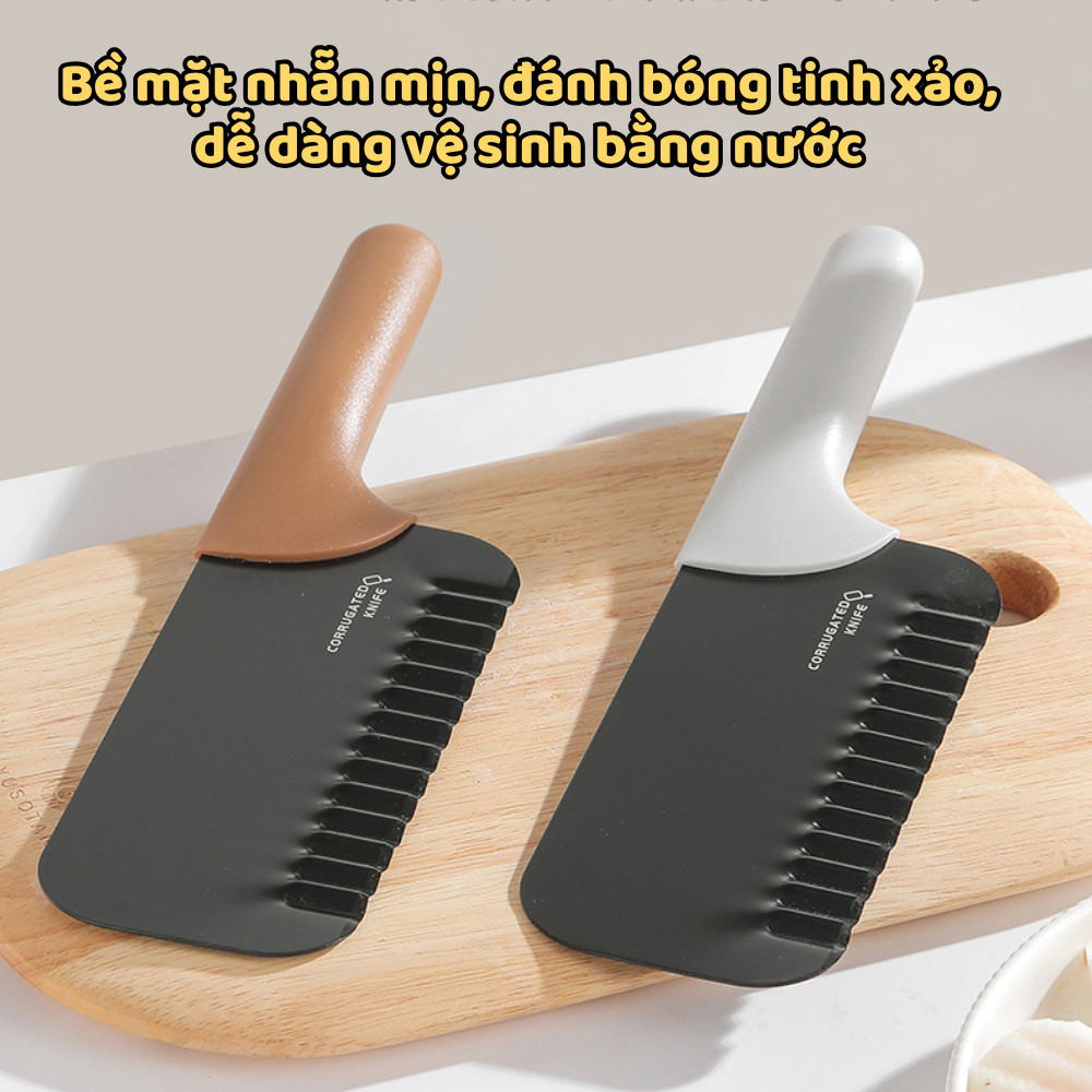 Dao Cắt Rau Củ Lưỡi Sóng Bằng Thép Không Gỉ, Dao Tạo Hình Rau Củ Quả, Trái Cây Đẹp Mắt DINOHOME