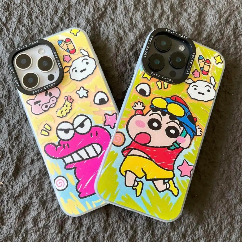Ốp lưng chống sốc Crayon Shin-chan, thiết kế dễ thương độc đáo phong cách hoạt hình Bảo Vệ Camera Cấp iPhone 17/16/15/14