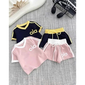 Sét Bé Gái HỌA TIẾT OLOE CỔ TIM QC59 K.Kid Bộ Mùa Hè Chất Cotton Mát 8-20 kg M99