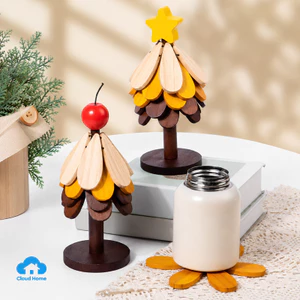 🌤️COD🌤️Đệm Lót Cách Nhiệt Bằng Gỗ/Miếng Chịu Nhiệt Chất Liệu Gỗ /Miếng Lót Cách Nhiệt Hình Cây Thông Noe