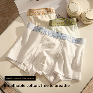 Quần lót Boxer Cotton nguyên chất bốn mùa, chống ẩm, có sẵn nhiều màu.