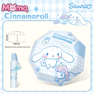 Cinnamoroll Họa Tiết Hoạt Hình Dễ Thương Mưa Hai Năng Hoặc Tỏa Sáng 70% Gấp Ô Tự Động