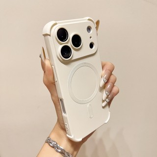 Ốp lưng iPhone chống sốc túi khí 4 góc hỗ trợ sạc từ tính bảo vệ camera liền khối cho iPhone 12 13 14 15 16 17 Pro Max