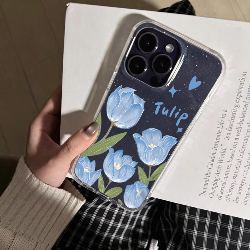 Blue Tulip cho iPhone 17promax trường hợp điện thoại1615plus trường hợp bột flash141312pro