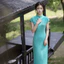 WHX [Sườn Xám Giữa Chiều Dài] Váy Dài Nữ Sườn Xám Phong Cách Trung Hoa Retro Plus Size