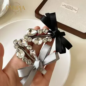 PNPIA- Nơ Nhân Tạo Pha Lê Kẹp Tóc Cho Nữ Cô Gái Ngọt Ngào Kẹp Tóc Đa Năng Thời Trang Bên Kẹp Tinh Tế Phụ Kiện Tóc Quà Tặng
