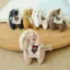 Kudosation Handmade Vải Pony Với Thêu Thổ Cẩm Pin Hoạt Hình Nữ Quần Áo Phụ Kiện Trang Sức Ngựa Corsage Đẹp