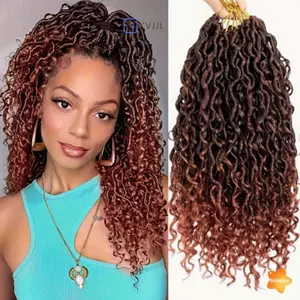 Tóc Móc 10 Inch Tổng Hợp Giả Locs Xoăn End Tóc Giả Nhẹ Bện Tóc Cho Nữ Dịp Ngoài Trời Mới