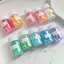 Kexiyan Macaron Laser Bướm Lớn Kim Sa Lấp Lánh DIY Chảy Gai Dầu Epoxy Làm Móng Tay Pinch Trang Trí Lấp Lánh