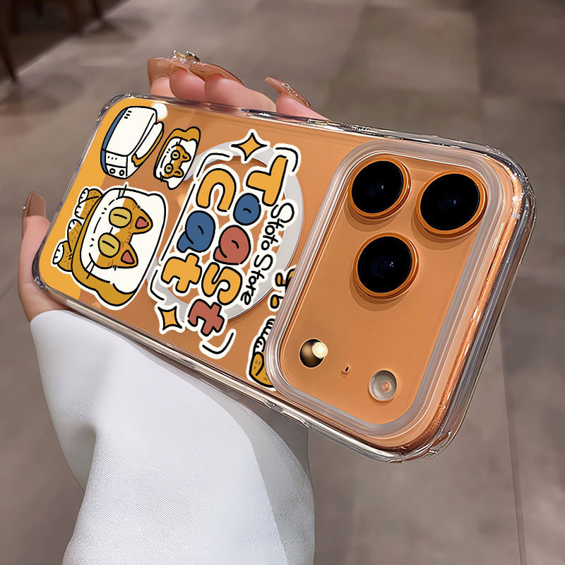 Ốp lưng iPhone hình bánh mì hình mèo hỗ trợ sạc không dây từ tính - iP 7/8/X/XS/XR/11/12/13/14/15/16/17/Plus/Air/Pro/Max