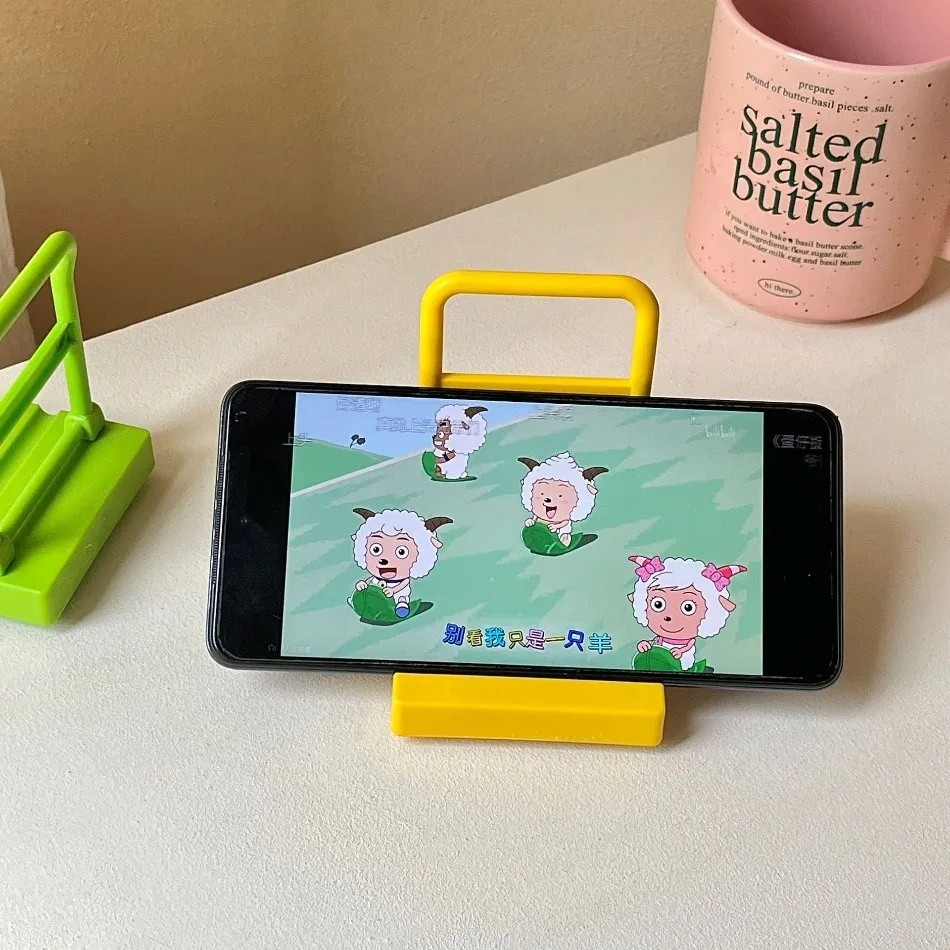 Mới Mini Handcart Hình Đế Điện Thoại Để Bàn Xe Đẩy Lười Giá Đỡ Điện Thoại Phòng Ngủ Ký Túc Xá Trang Trí Trang Trí