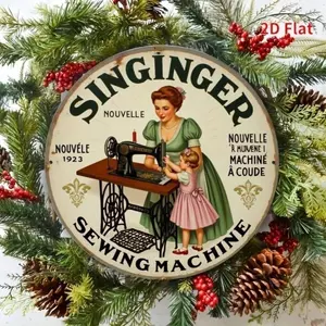 HELLOYOUNG Vintage Máy May Tín Hiệu Retro Kim Loại Trang Trí Tường Cho Nhà Vườn Mộc Mạc Nouveau