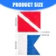 KIN Scubas Cờ Lặn Quốc Tế Chống Thấm Nước Lặn Biển An Toàn Kích Thước Hợp Pháp Cờ Cho Tầm Nhìn An Toàn Dưới Nước