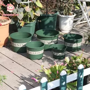 Chậu hoa PWSEND, Chậu Gallon điều khiển rễ PP bằng nhựa, Chậu trồng cây xanh dày cỡ nòng lớn chắc chắn