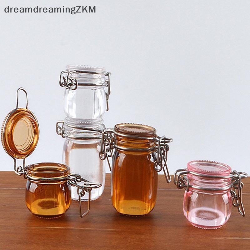 [dreamdreaming] 2 Cái / bộ Nhà Búp Bê Thu Nhỏ Trong Suốt Bảo Quản Bình Kín Mô Hình Bể Chứa Lọ Nhỏ Chúc Bình Trang Trí Nhà Bếp [zkm]
