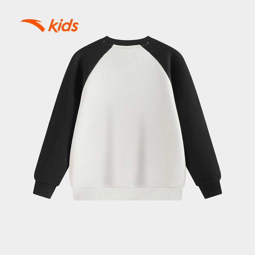 ANTA Kids Áo Nỉ Sweater Bé Trai Cổ Tròn Form Rộng 352546724U - Chất Liệu Cotton Mềm Mại, Phong Cách Thể Thao