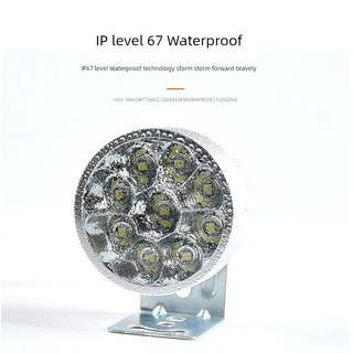 Đèn pha xe máy 12V 48v60 Đèn chiếu sáng xe điện Đèn led siêu sáng Pin ngoài ô tô Chống nước đa năng Đèn pha