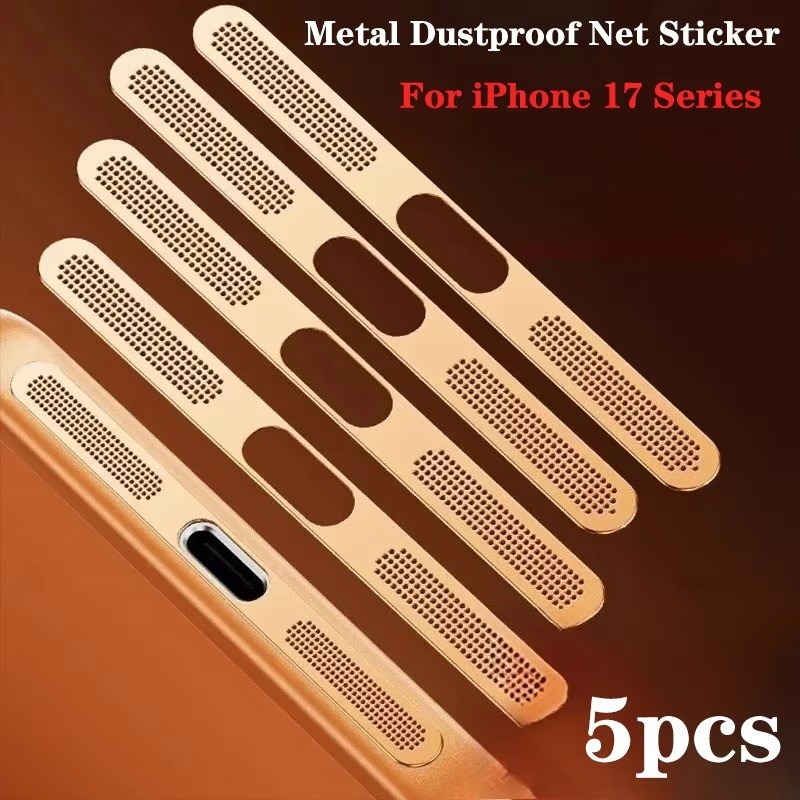 5 Miếng Dán Lưới Chống Bụi Kim Loại Cho iPhone 17 Pro Max Lỗ Loa Lưới Kim Loại Chống Bụi Cho iPhone 17 Air 17 Pro Miếng Dán