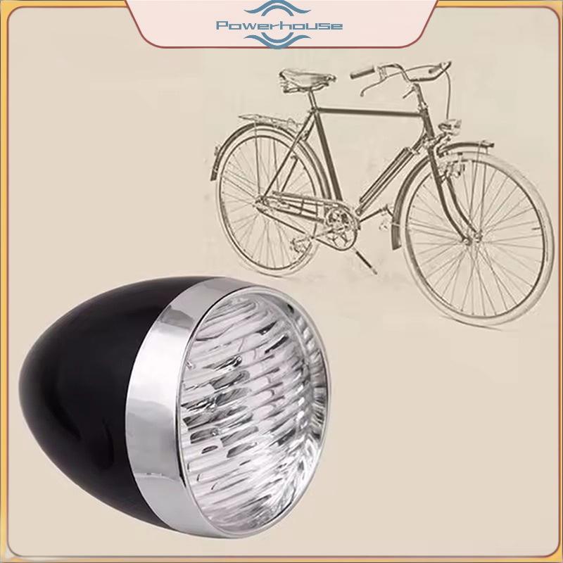 POWER Classical Retro Đèn Pha ABS 3 Đèn LED Xe Đạp Đi Đêm Cảnh Báo An Toàn Đèn Trước Không Pin.