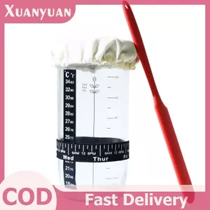 XUAN Glass Sourdough Starter Jar Kit 730ml Hộp đựng lên men Bình đựng bột miệng rộng cho nhà bếp Nướng thực phẩm Bảo quản VN