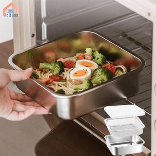 Hộp đựng thực phẩm bằng thép không gỉ chống rò rỉ Bộ sắp xếp hai lớp cho tủ lạnh Salad rau diếp Trái cây