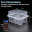 Hộp đựng lọ EDIWANY, Hộp đựng Microtube 10 khe bằng nhựa, Hộp đựng ống đông có thể xếp chồng lên nhau 3ML / 10mL Hộp đựng tủ lạnh