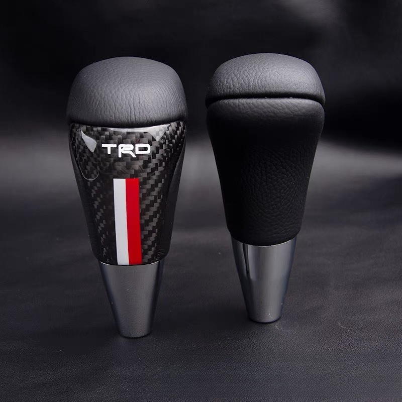 Núm Cần Số Thể Thao Trd GR Da Và Carbon Phong Cách Racing Nâng Cấp Nội Thất Cho Dòng Xe Toyota，Nâng tầm phong cách