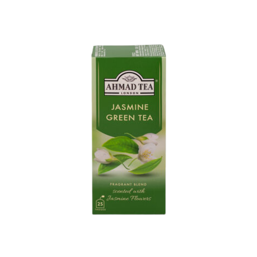 Trà Xanh Nhài Ahmad Jasmine Green Tea Hộp 50g (25 túi lọc trần), Thơm Đậm Vị Nhài